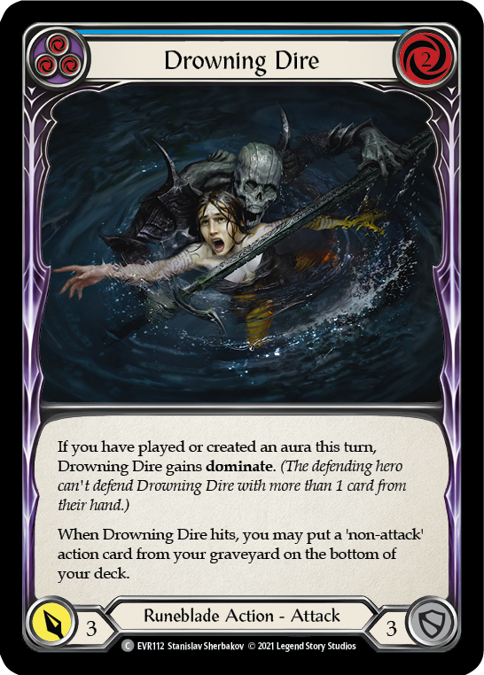 Drowning Dire (Blue) | Common [Rainbow Foil] - First Edition