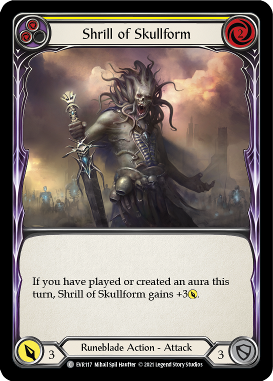 Shrill of Skullform (Yellow) | Common [Rainbow Foil] - First Edition