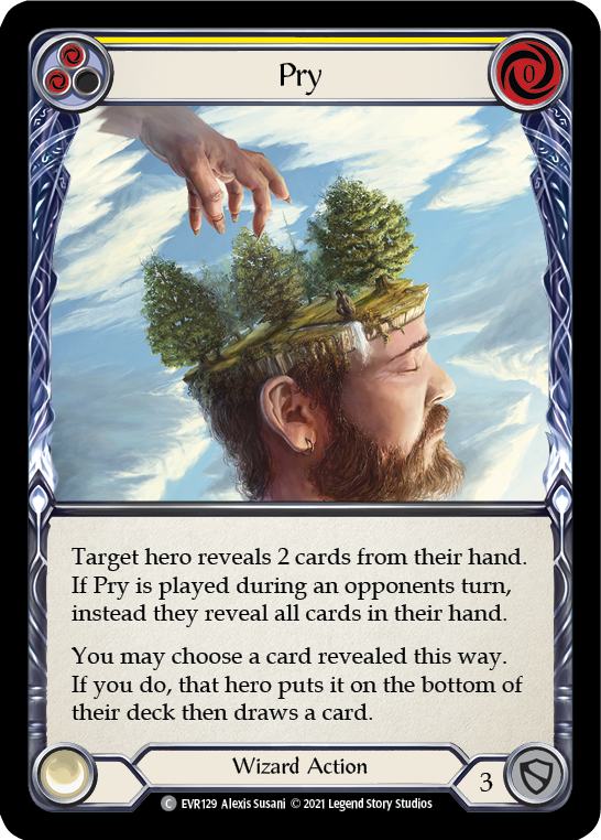 Pry (Yellow) | Common [Rainbow Foil] - First Edition