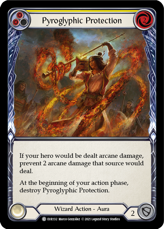 Pyroglyphic Protection (Yellow) | Common - First Edition