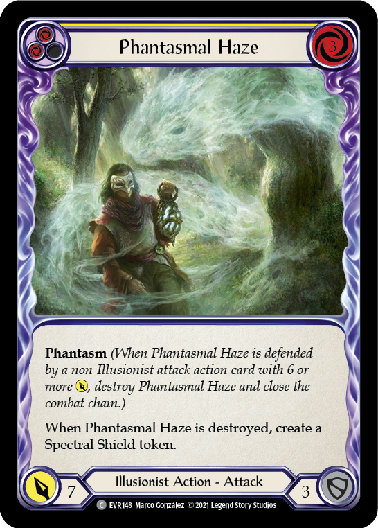Phantasmal Haze (Yellow) | Common [Rainbow Foil] - First Edition