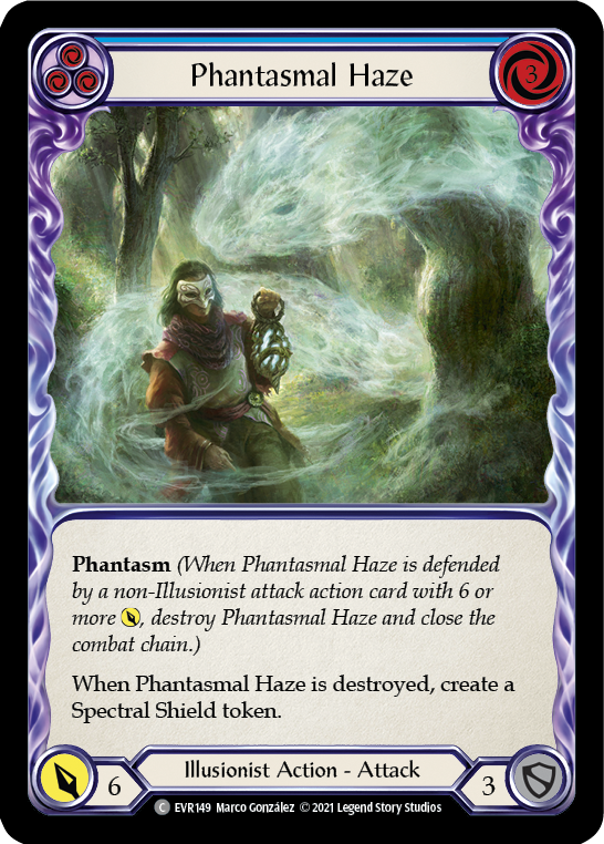 Phantasmal Haze (Blue) | Common [Rainbow Foil] - First Edition