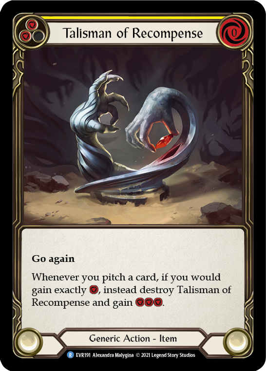 Talisman of Recompense | Rare [Cold Foil] - First Edition
