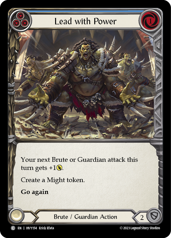 Lead with Power (Blue) | Common [Rainbow Foil]