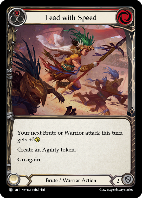 Lead with Speed (Red) | Common [Rainbow Foil]