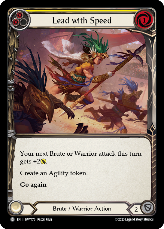 Lead with Speed (Yellow) | Common [Rainbow Foil]