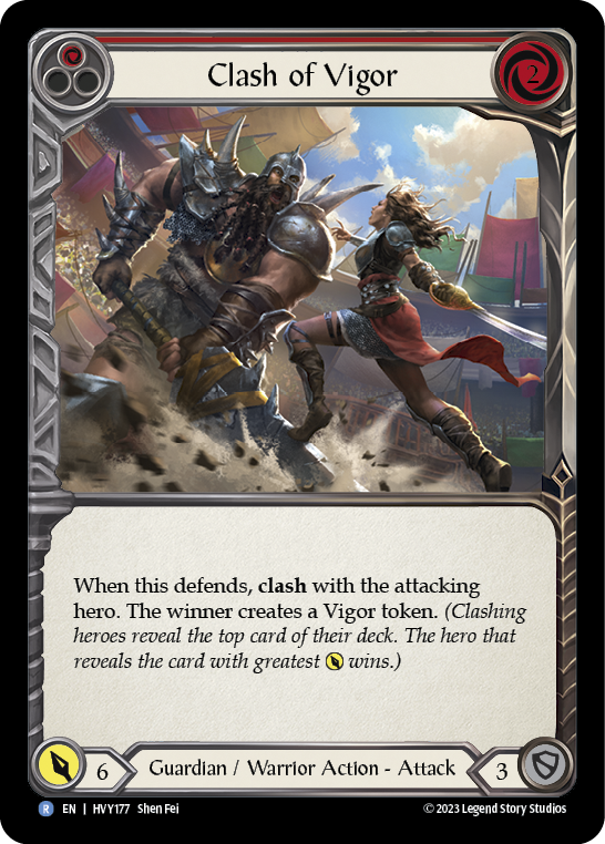 Clash of Vigor (Red) | Rare [Rainbow Foil]
