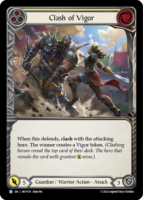 Clash of Vigor (Yellow) | Rare [Rainbow Foil]