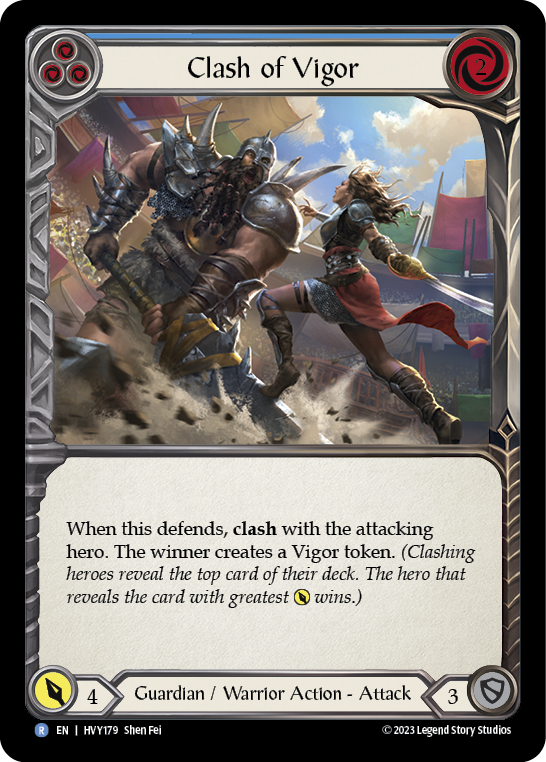 Clash of Vigor (Blue) | Rare [Rainbow Foil]