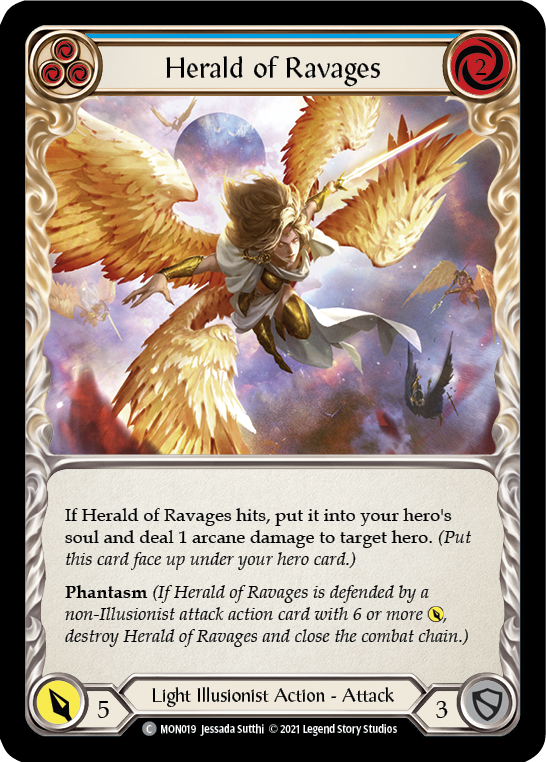 Herald of Ravages (Blue) | Common - First Edition