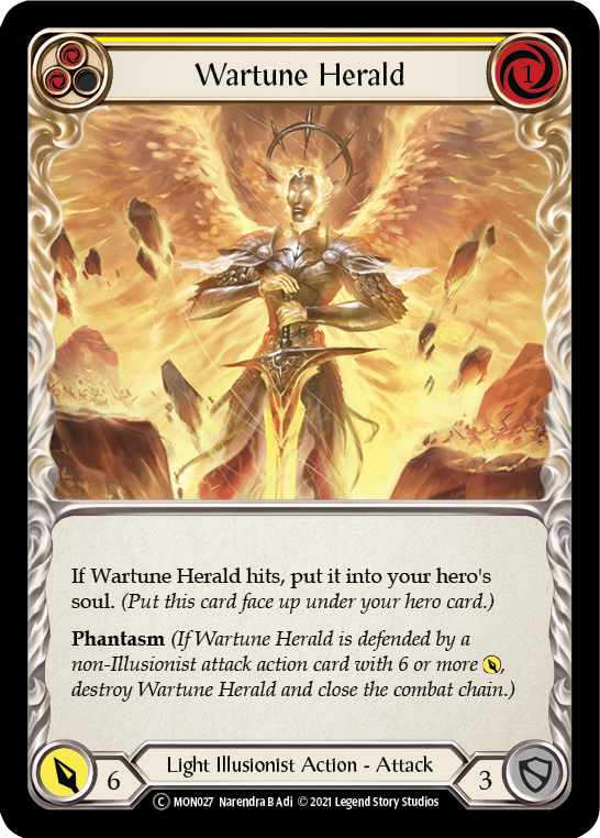 Wartune Herald (Yellow) | Common [Rainbow Foil] - Unlimited