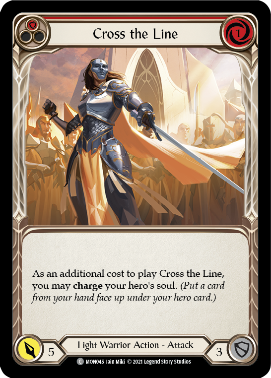 Cross the Line (Red) | Common [Rainbow Foil] - First Edition