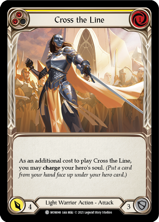 Cross the Line (Yellow) | Common [Rainbow Foil] - First Edition
