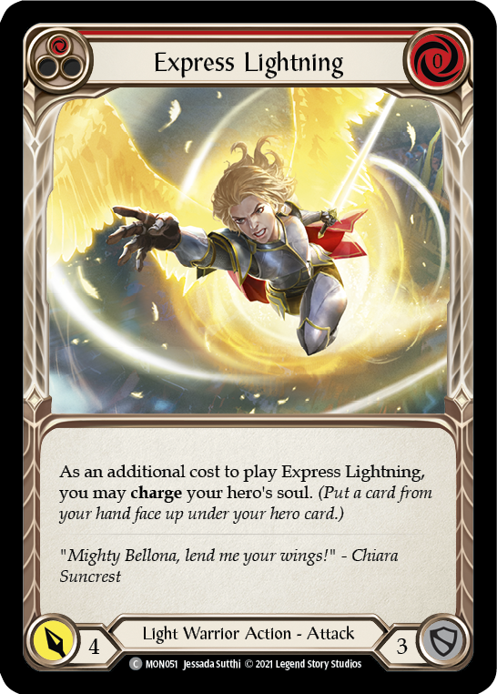 Express Lightning (Red) | Common [Rainbow Foil] - First Edition