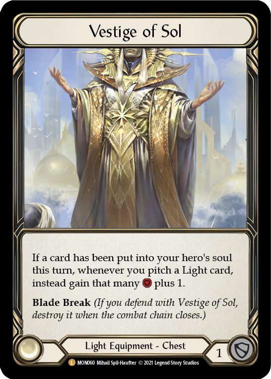 Vestige of Sol | Legendary [Cold Foil] - First Edition