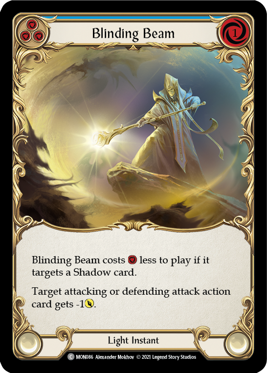 Blinding Beam (Blue) | Common [Rainbow Foil] - First Edition