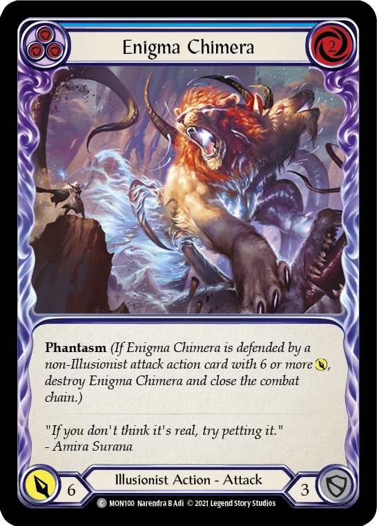 Enigma Chimera (Blue) | Common [Rainbow Foil] - First Edition