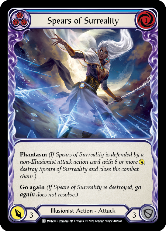 Spears of Surreality (Blue) | Common [Rainbow Foil] - First Edition