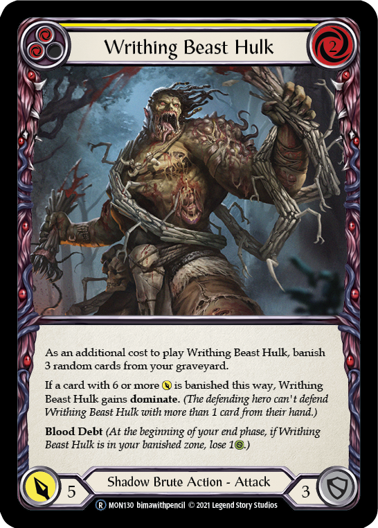 Writhng Beast Hulk (Yellow) | Rare [Rainbow Foil] - Unlimited