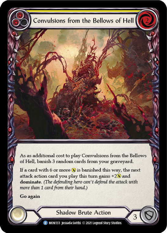 Convulsions from the Bellows of Hell (Yellow) | Rare [Rainbow Foil] - First Edition