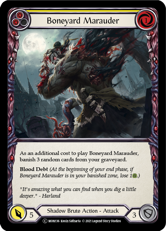 Boneyard Marauder (Yellow) | Common [Rainbow Foil] - Unlimited