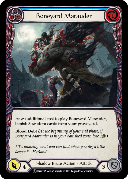 Boneyard Marauder (Blue) | Common [Rainbow Foil] - Unlimited