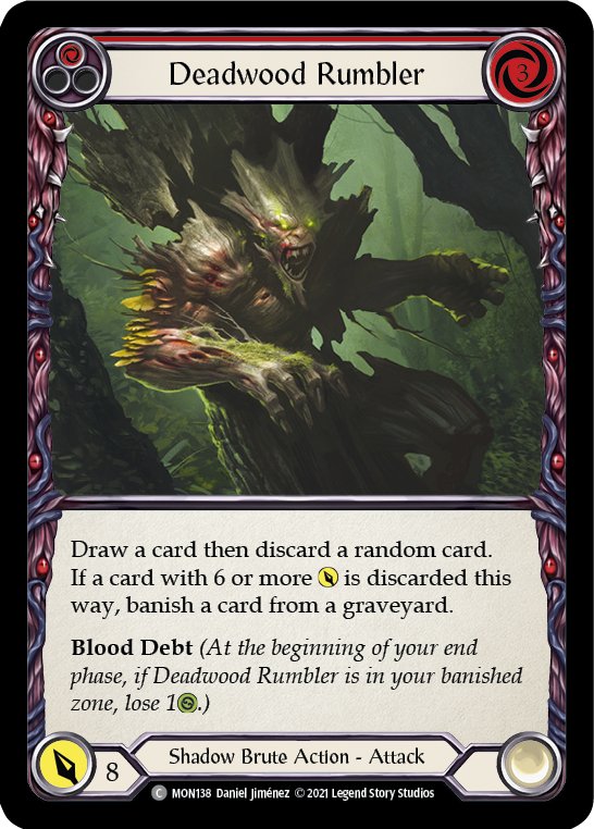 Deadwood Rumbler (Red) | Common [Rainbow Foil] - First Edition