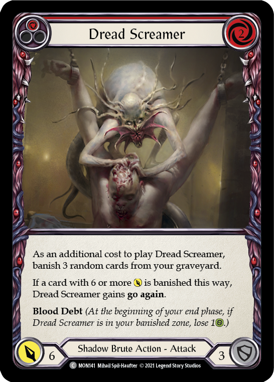 Dread Screamer (Red) | Common [Rainbow Foil] - First Edition