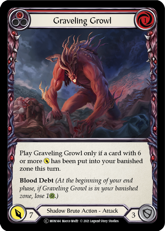 Graveling Growl (Red) | Common [Rainbow Foil] - Unlimited