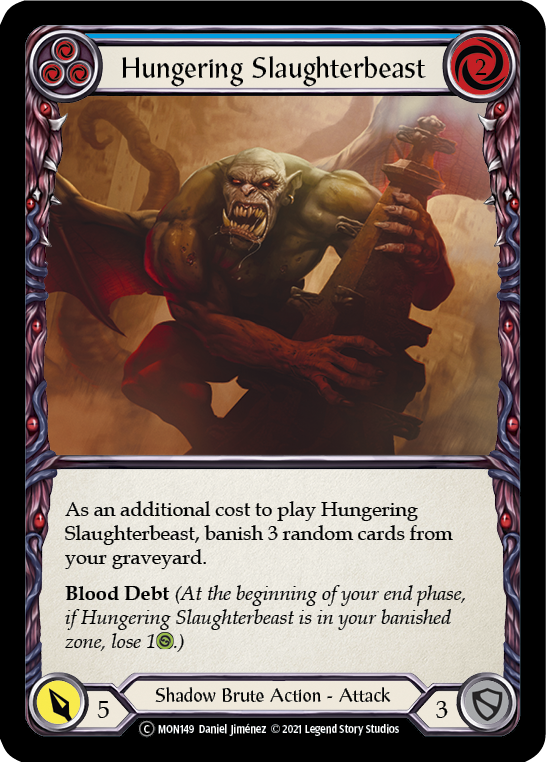 Hungering Slaughterbeast (Blue) | Common [Rainbow Foil] - Unlimited