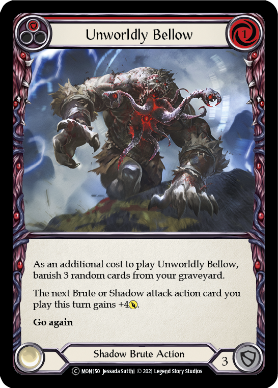 Unworldy Bellow (Red) | Common [Rainbow Foil] - Unlimited