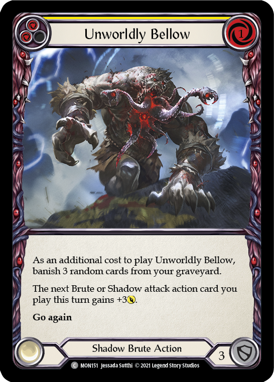 Unworldy Bellow (Yellow) | Common [Rainbow Foil] - First Edition