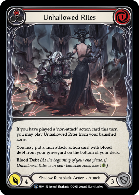 Unhallowed Rites (Red) | Rare [Rainbow Foil] - Unlimited