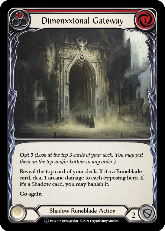 Dimenxxional Gateway (Red) | Rare [Rainbow Foil] - Unlimited