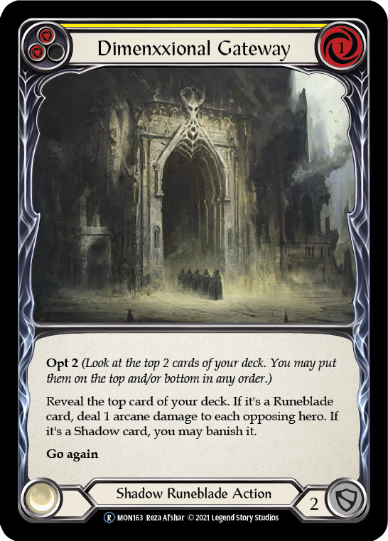 Dimenxxional Gateway (Yellow) | Rare [Rainbow Foil] - Unlimited