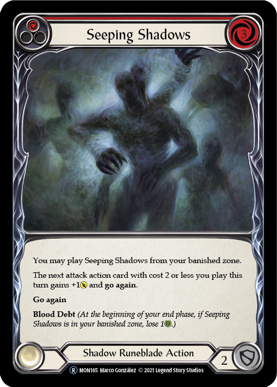 Seeping Shadows (Red) | Rare [Rainbow Foil] - Unlimited
