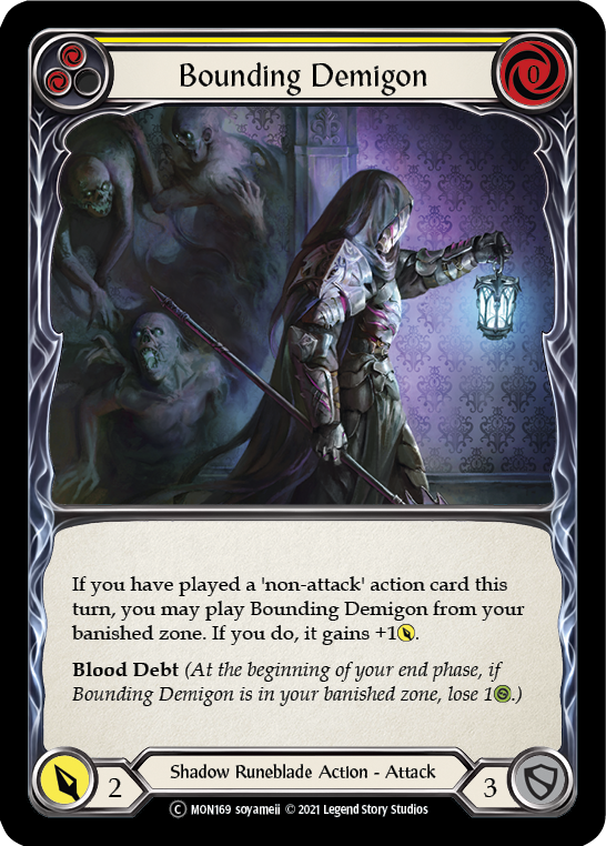 Bounding Demigon (Yellow) | Common [Rainbow Foil] - Unlimited