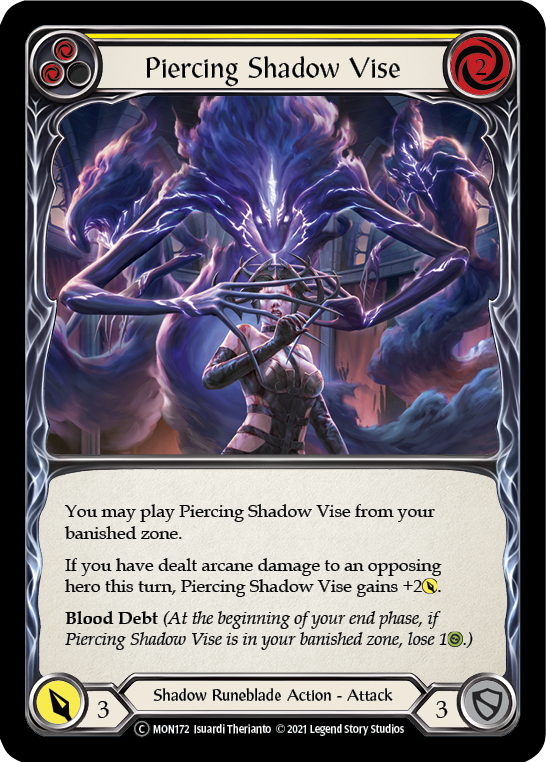 Piercing Shadow Vise (Yellow) | Common [Rainbow Foil] - Unlimited