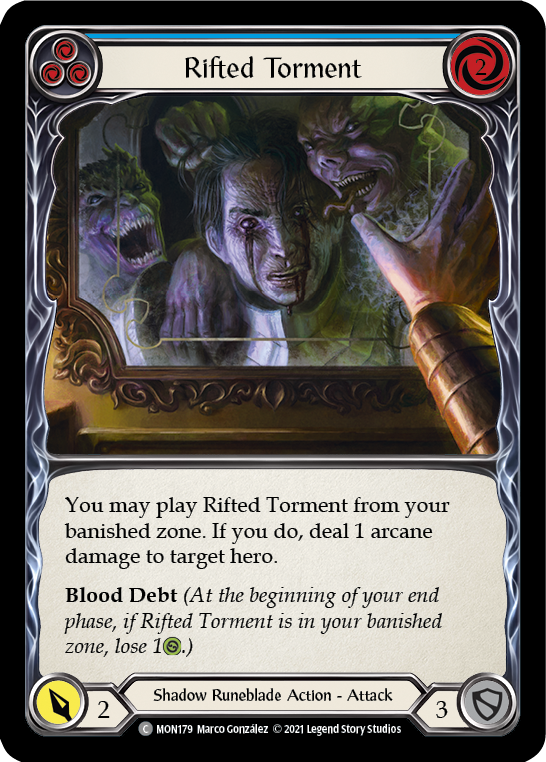 Rifted Torment (Blue) | Common [Rainbow Foil] - First Edition