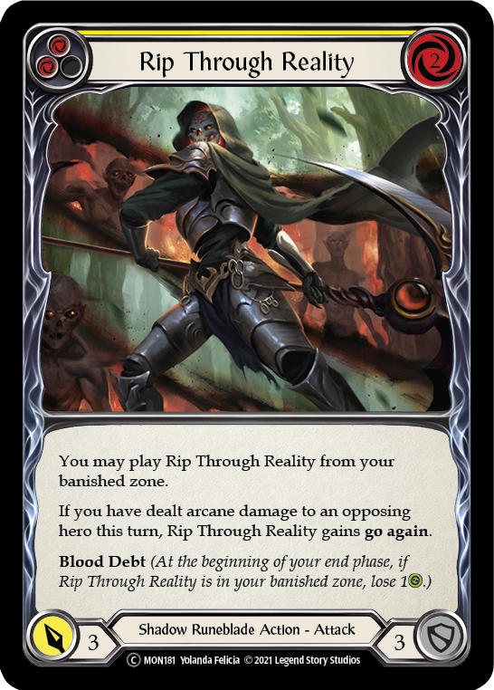 Rip Through Reality (Yellow) | Common [Rainbow Foil] - Unlimited