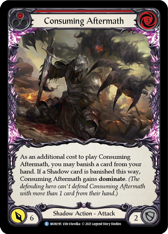 Consuming Aftermath (Red) | Rare [Rainbow Foil] - First Edition