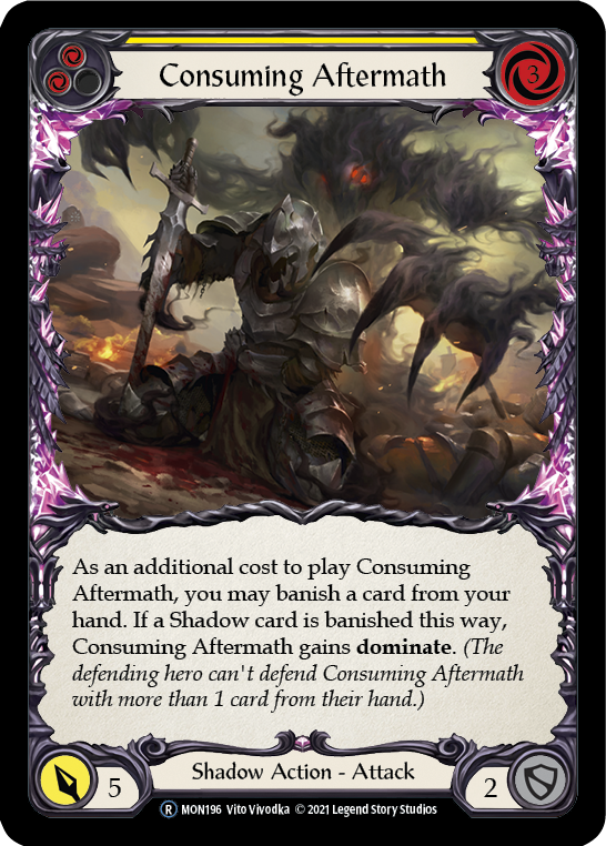 Consuming Aftermath (Yellow) | Rare [Rainbow Foil] - Unlimited