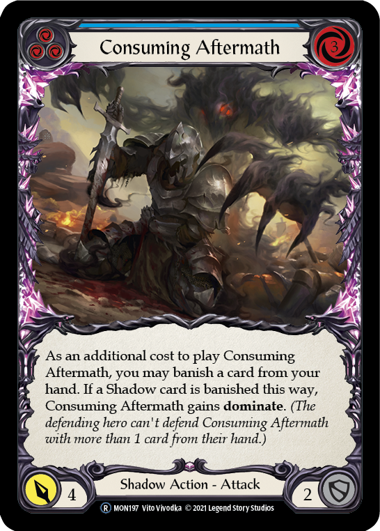 Consuming Aftermath (Blue) | Rare [Rainbow Foil] - Unlimited