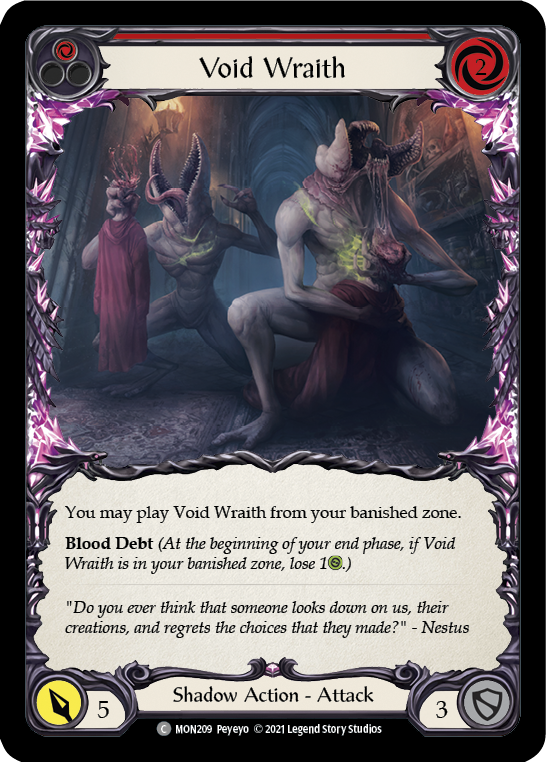 Void Wraith (Red) | Common [Rainbow Foil] - First Edition
