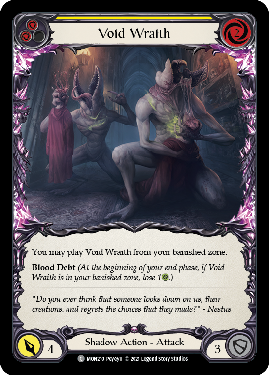 Void Wraith (Yellow) | Common [Rainbow Foil] - First Edition