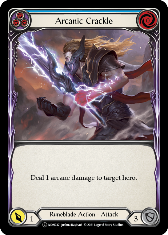 Arcanic Crackle (Blue) | Common [Rainbow Foil] - Unlimited