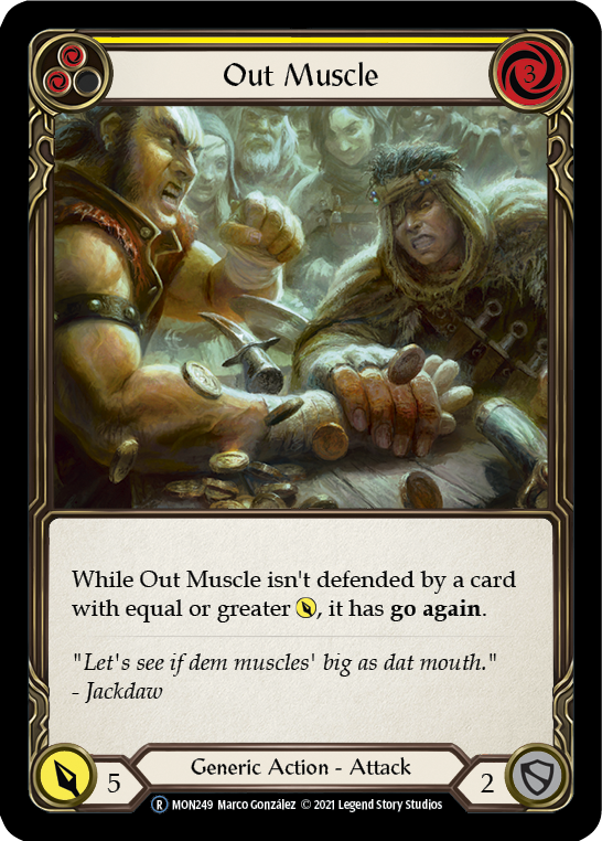Out Muscle (Yellow) | Rare [Rainbow Foil] - Unlimited