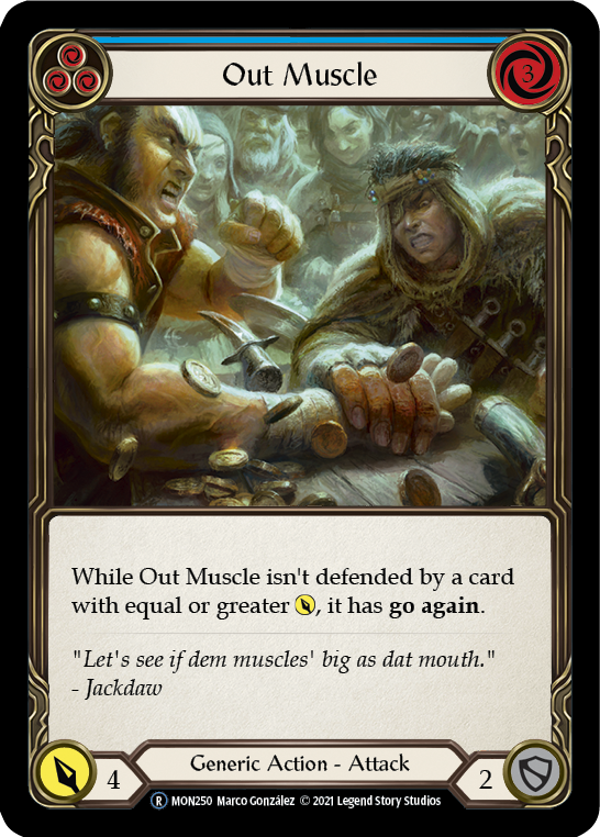 Out Muscle (Blue) | Rare [Rainbow Foil] - Unlimited