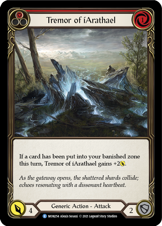 Tremor of iArathael (Red) | Rare [Rainbow Foil] - First Edition