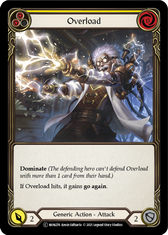 Overload (Yellow) | Common [Rainbow Foil] - Unlimited